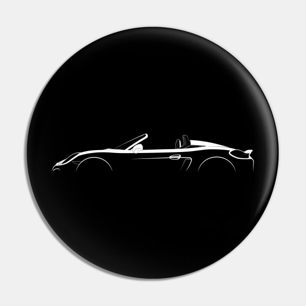Porsche Boxster Spyder (981) Silhouette Pin by Car-Silhouettes