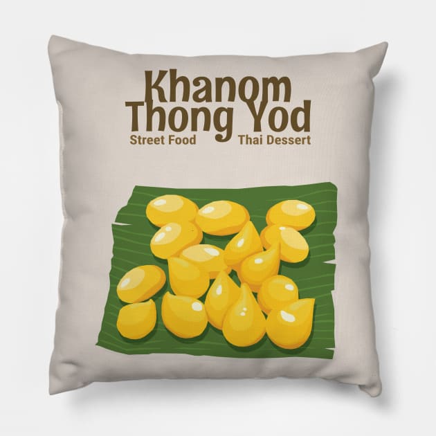 Street Food Sweet Thai Dessert Pillow by KewaleeTee