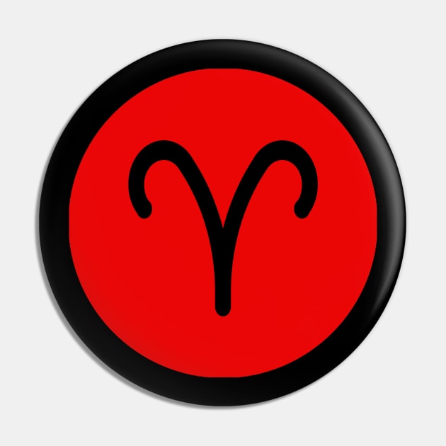 Aries + Lucky Color - Astrology Symbol Pin by Jambo Designs