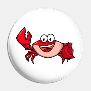 Crab Cartoon Pin