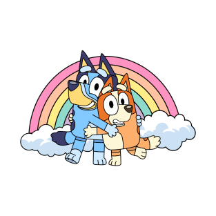 Bluey and bingo rainbow T-Shirt