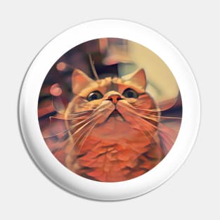 Active floppy cat Pin