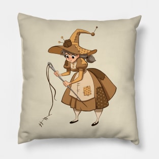 seamstress witch Pillow