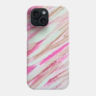 Pink and Gold Streaks Phone Case