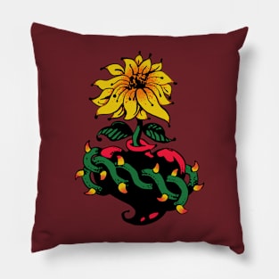 sunflower heart Pillow