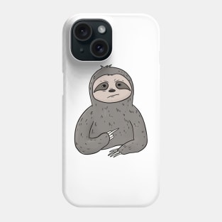 Grumpy Sloth Holding Middle Finger Phone Case