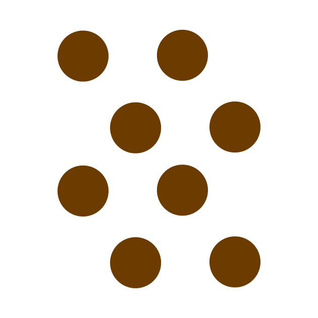 Brown on White polkadot spot dot by MacSquiddles