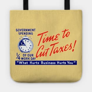 1950s Time to Cut Taxes Tote