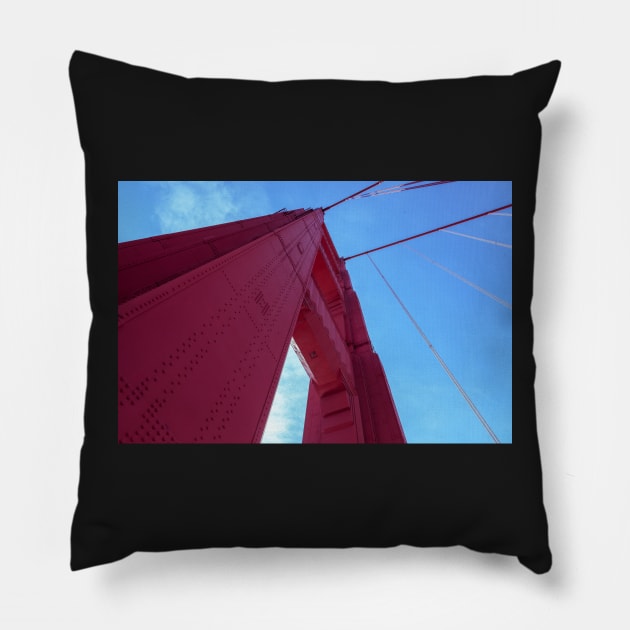 Red Tower Pillow by jvnimages