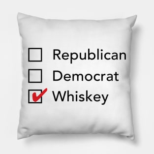 Republican Democrat Whiskey Pillow