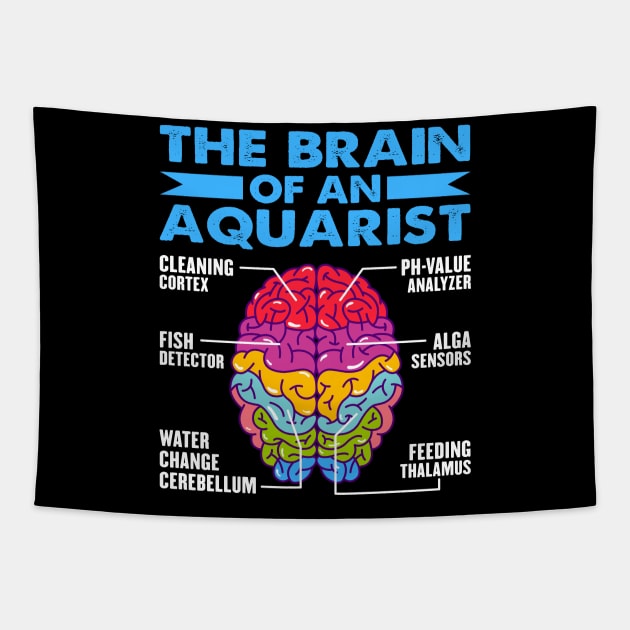 Brain of a Aquarist for a Fish Aquarium Tapestry by Wakzs3Arts
