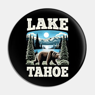 Lake Tahoe Adventure Nature Lover Mountain Hiking Design Pin