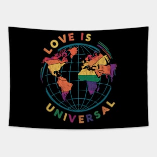 Love is Universal - Rainbow Globe Tee Tapestry