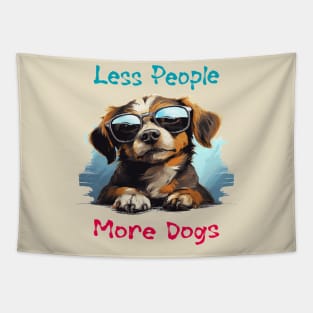 Less People More Dogs Tapestry