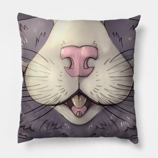 White-Blazed Blue Rat Mask Pillow