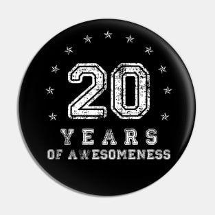 Vintage 20 years of awesomeness Pin