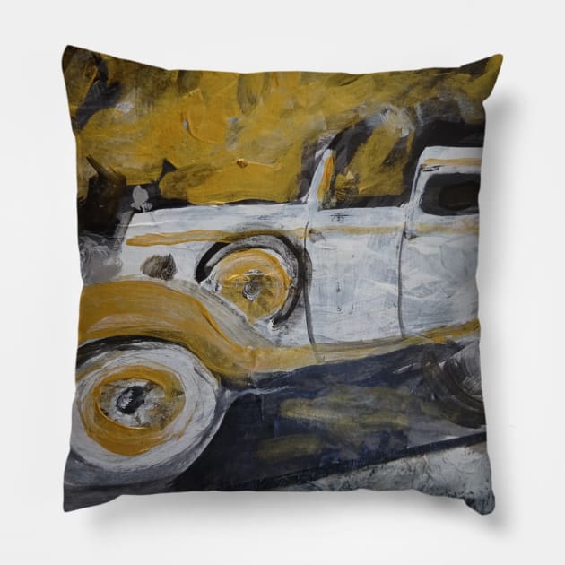 Vintage car - 2 Pillow by walter festuccia