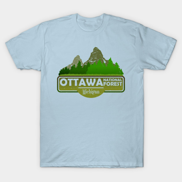 Disover Ottawa National Forest MI State, Michigan USA, Nature Landscape - Ottawa National Forest - T-Shirt