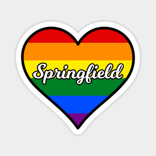 Springfield Massachusetts Gay Pride Heart Magnet