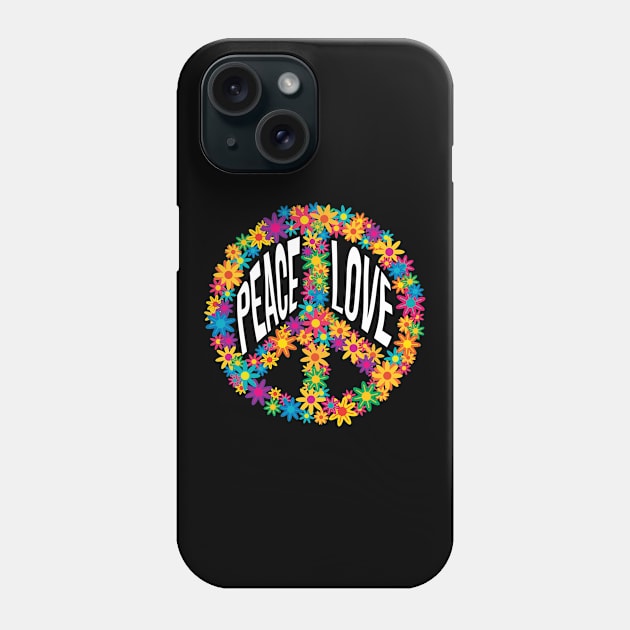 Flower Hippie Peace Sign Phone Case by shirtsyoulike