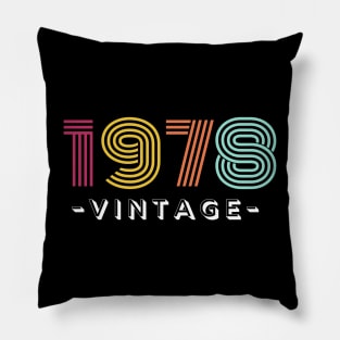 Vintage 1978  Retro Shirt Design Pillow