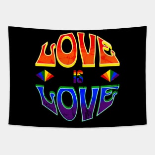 Love is Love Retro Grunge Tapestry