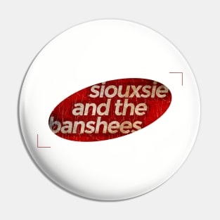 Siouxsie and the Banshees - simple red elips vintage Pin