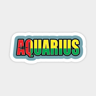 Aquarius Bissau Guinean Horoscope Heritage DNA Flag Magnet