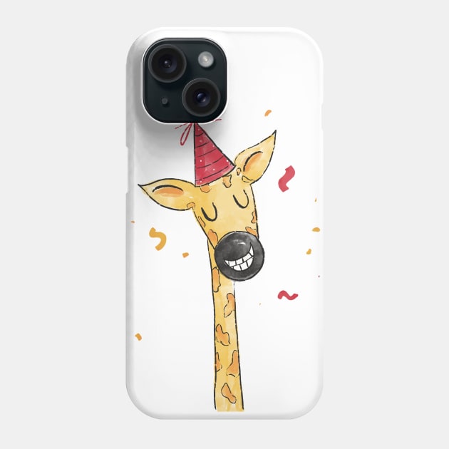 Happy Giraffe Phone Case by Guncha Kumar