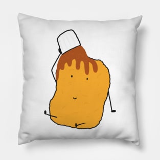 Kawaii Cute Chicken Nugget Food Anime Meme Funny Logo Art Pillow