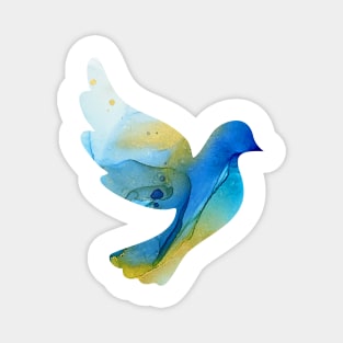 Blue Watercolor Dove Magnet