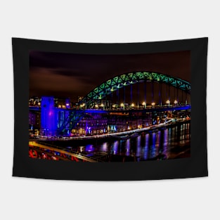 Newcastle Quayside At Night Tapestry