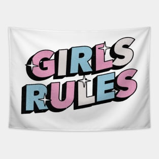 Girls rules- Positive Vibes Motivation Quote Tapestry