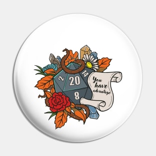 Roleplaying RPG Valentines Day TableTop D20 Dice Couple Gift Pin