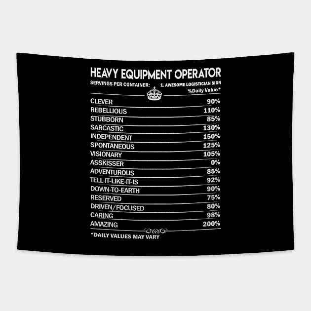 Heavy Equipment Operator T Shirt - Heavy Equipment Operator Factors Daily Gift Item Tee Tapestry by Jolly358