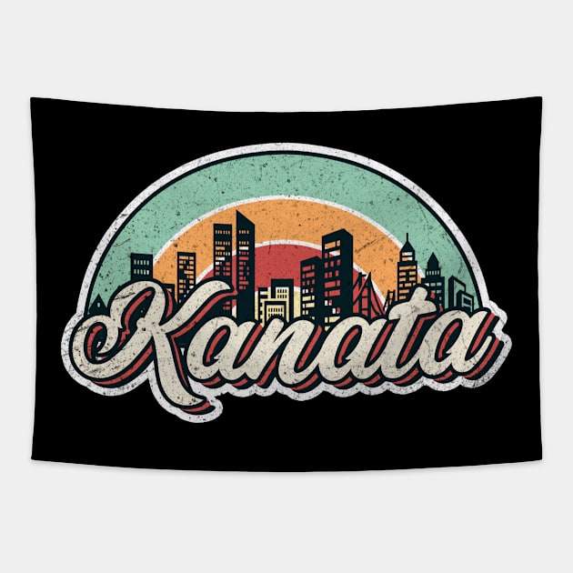 Kanata city retro Tapestry by SerenityByAlex