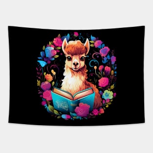 Alpaca Reads Book Tapestry