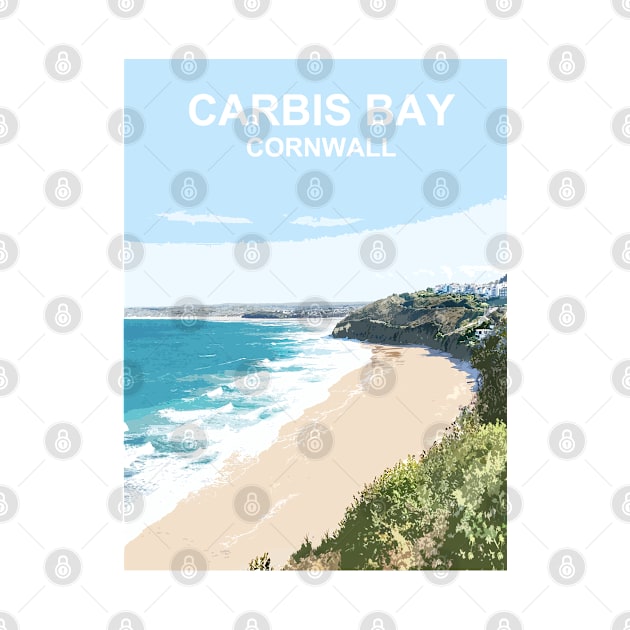 Carbis Bay St Ives Bay Cornwall. Cornish gift by BarbaraGlebska