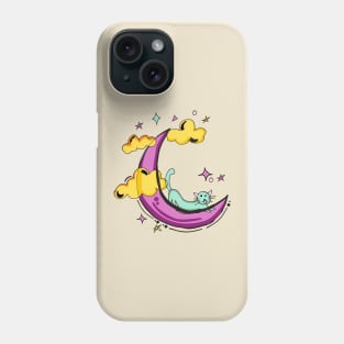 Moon and Cat Phone Case