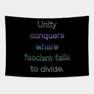 Unite against fascism. Tapestry