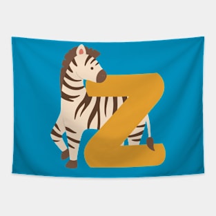 Animal alphabet Z Tapestry