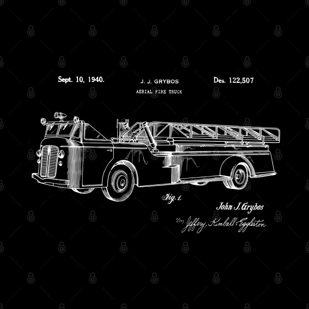 Firetruck Gifts - Vintage Fire Truck Patent Invention by MadebyDesign