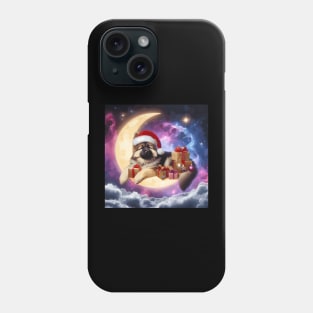 German Shepherd Dog On The Moon Christmas Phone Case