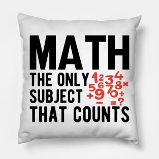 Math the only subject that counts Pillow