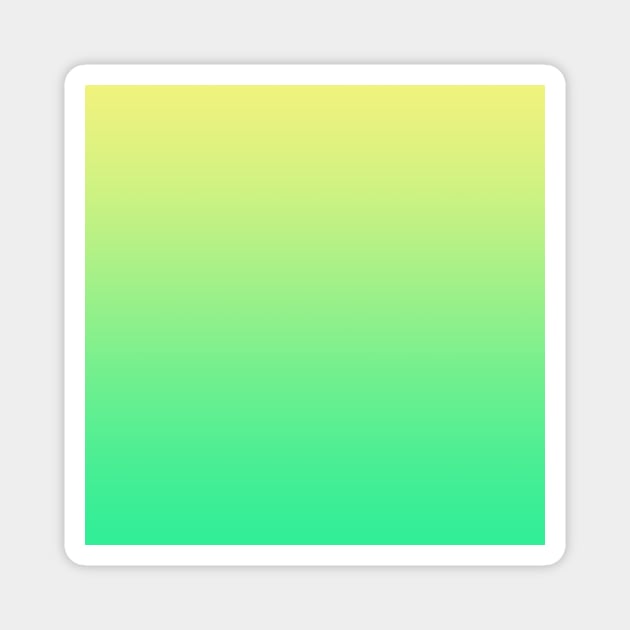 Yellow to Green Gradient Magnet by Whoopsidoodle