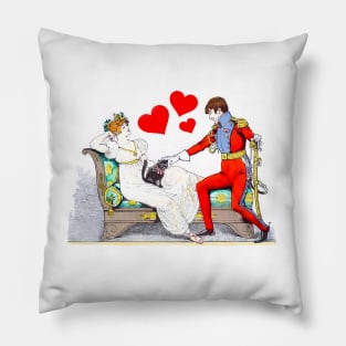 Valentine couple and cat Pillow