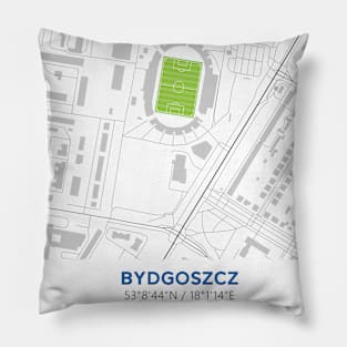 Zawisza Bydgoszcz Stadium Map Design Pillow