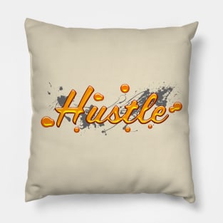 Hustle Hard Gel Graphic Logo Short Sleeve Hustling T-Shirt Pillow