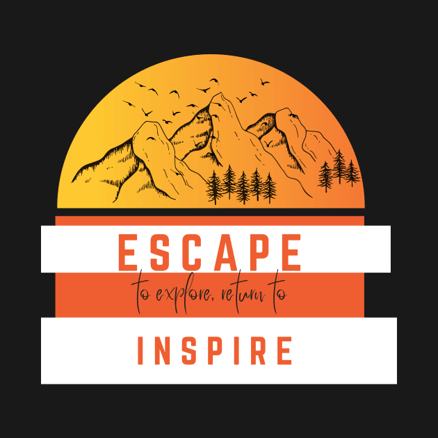 Escape to explore, solo travel shirt by Atyle