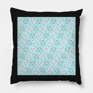 Traditional Japanese Pastel ShoChikuBai Pine Needle Cherry Blossom Bamboo Leaf Crest Pattern Pillow